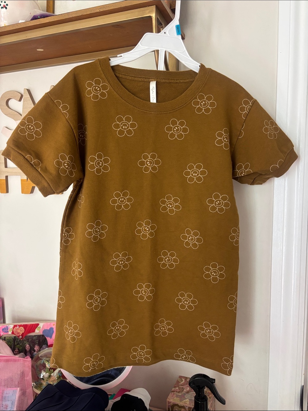 Rylee + Cru Brown Daisy Tee Dress